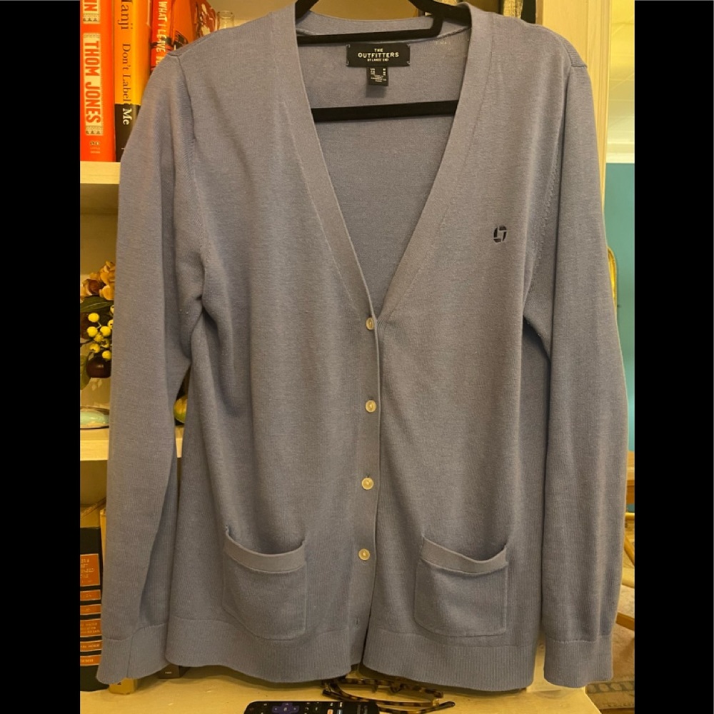 Chase Lands End Long Sleeved Blue Cardigan -sz M
